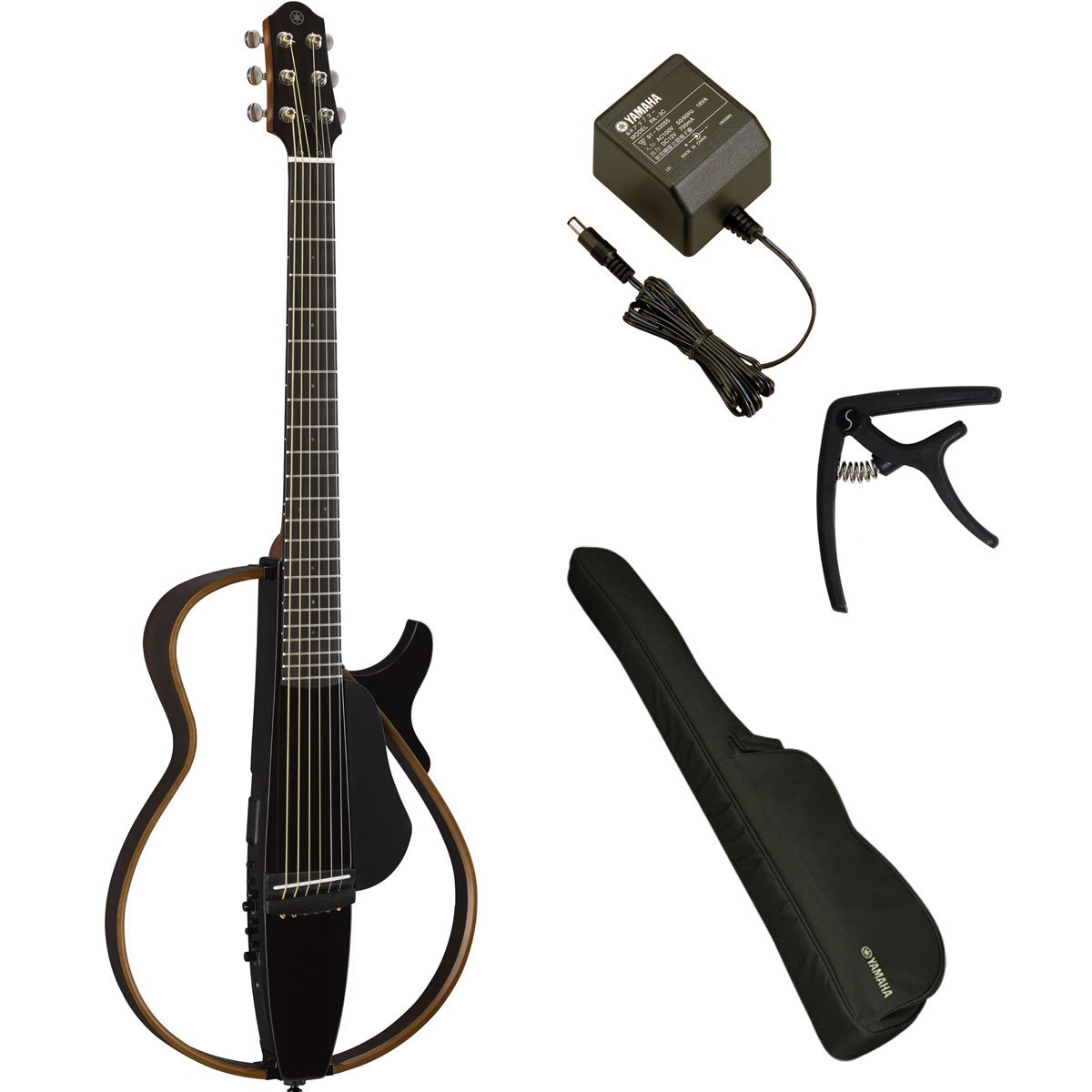 YAMAHA サイレントギター SLG200S 電源アダプター ケーブル付き YAMAHA / SLG200S TBL (トランスルーセントブラック) 【ACアダプター