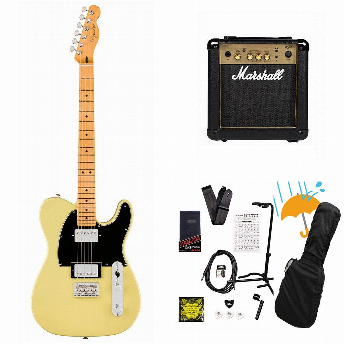 Fender / Player II Telecaster HH Maple FB Hialeah Yellow エレキギター Marshall MG10アンプ付属エレキギター初心者セットR