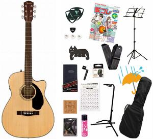 Fender Acoustic / CC-60SCE Concert Walnut Fingerboard Natural フェンダー エレアコ アコギ CC60SCEアコギ弾き語りてんこ盛り18点初心者セットR