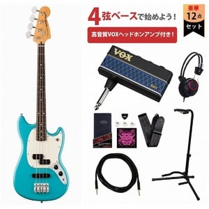 Fender / Player II Mustang Bass PJ Rosewood FB Aquatone Blue VOXヘッドホンアンプ3付属エレキベース初心者セットR