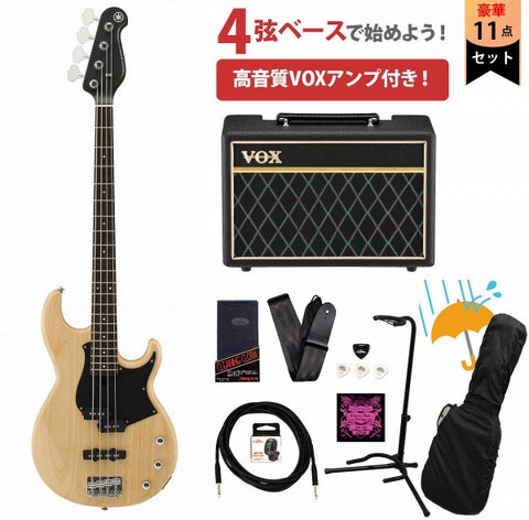 YAMAHA / BB234 イエローナチュラルサテン(YNS) BB200 Series Broad Bass VOXアンプ付属エレキベース初心者セットR