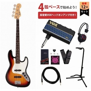 Fender / Made in Japan Hybrid II Jazz Bass Rosewood FB 3-Color Sunburst VOXヘッドホンアンプ3付属エレキベース初心者セットR
