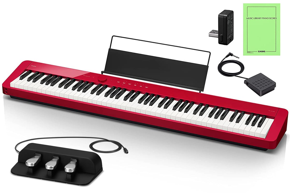 カシオ(CASIO)電子ピアノ Privia PX-S1100RD(レッド) 88鍵盤 スリム