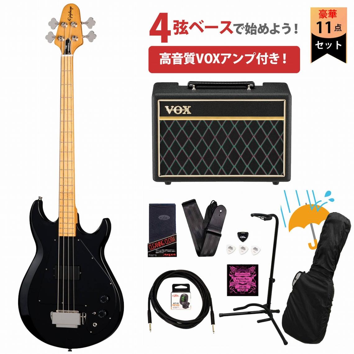 ベース Epiphone by Gibson Accu Bass Epiphone / Inspired by Gibson Grabber Bass Ebony エピフォン