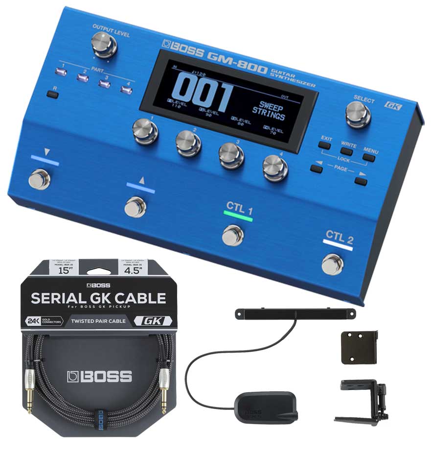 BOSS / GM-800 Guitar Synthesizer + GK-5Bピックアップ(ベース用) +