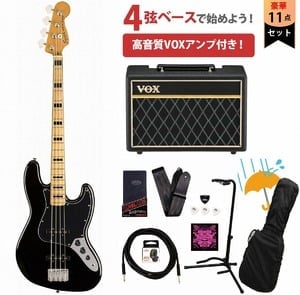 Squier by Fender / Classic Vibe 70s Jazz Bass Maple Black VOX