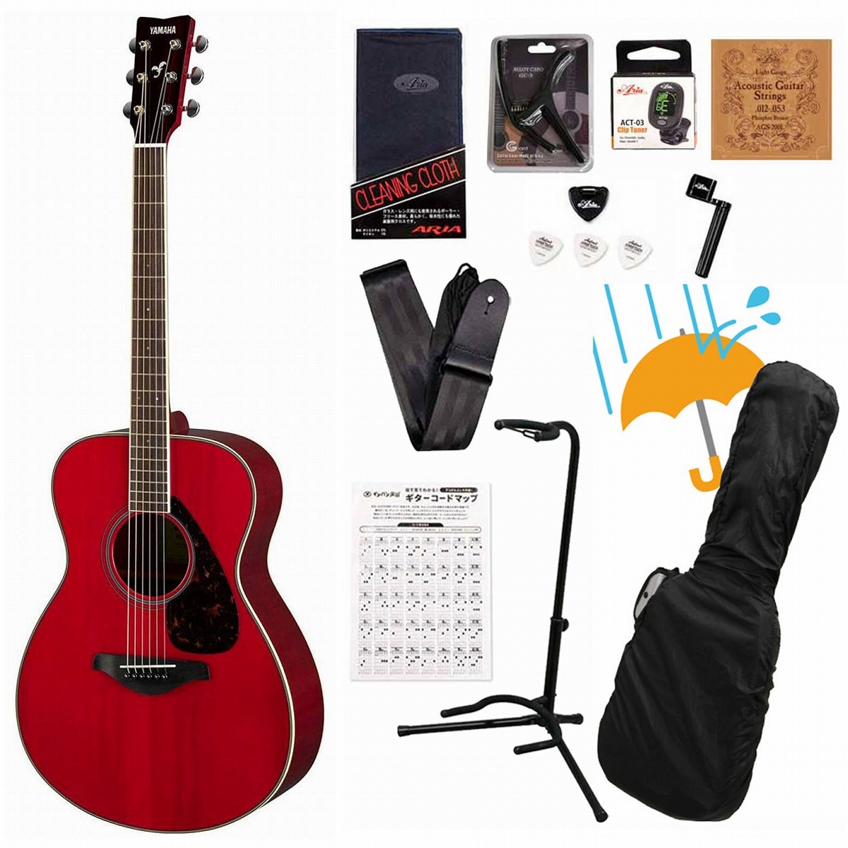 YAMAHA FS820 レッド アコースティック　ヤマハ　カバー付 YAMAHA ( ヤマハ ) FS820 Ruby Red 送料無料 | サウンドハウス