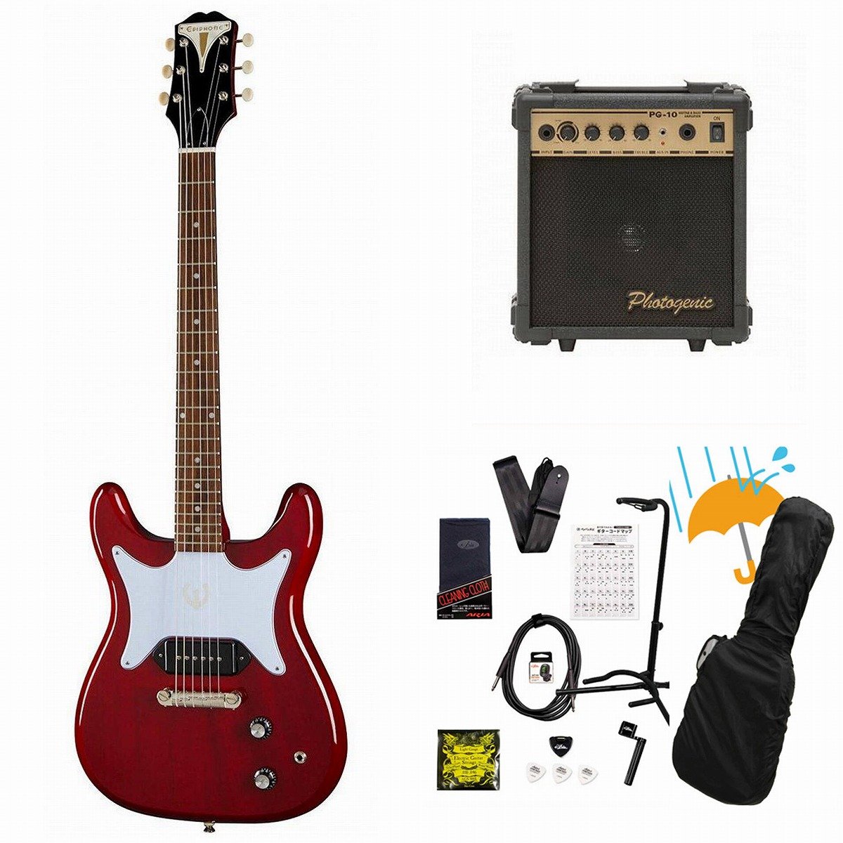 Epiphone / Coronet Cherry (CH) コロネット エレキギター PG-10アンプ