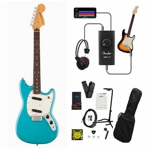 Fender / Player II Mustang Rosewood Fingerboard Aquatone Blue  録音＆セッションで上達！Fender Link I/O付き13点セット