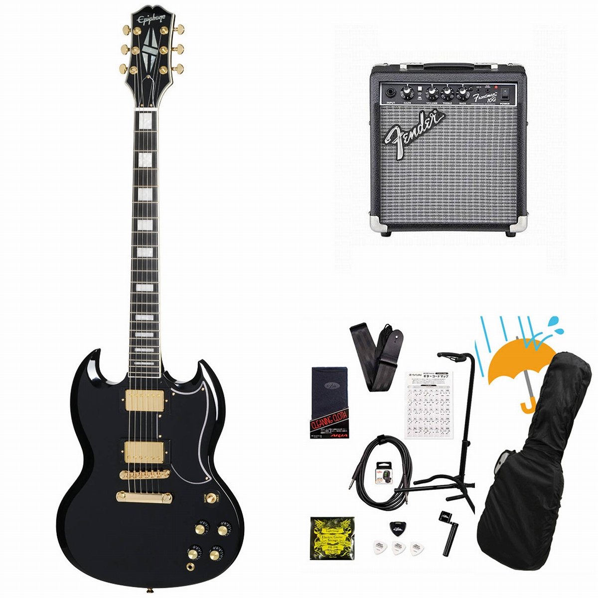 Epiphone / Inspired by Gibson SG Custom Ebony エピフォン Fender
