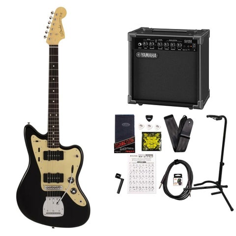 Fender / Made In Japan INORAN Jazzmaster Rosewood FB Black YAMAHA GA15IIアンプ付属初心者セットR