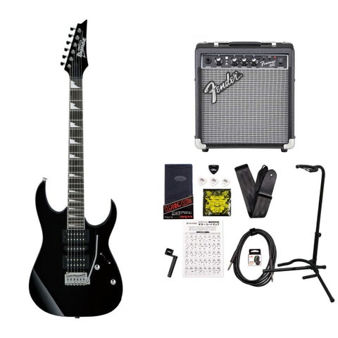 Ibanez / Gio Series GRG170DX Black Night (BKN) Fender 10Wアンプ付属エレキギター初心者セットR