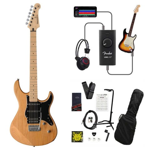 YAMAHA / PACIFICA 112VMX YNS (イエローナチュラルサテン) ブラックピックガード  録音＆セッションで上達！Fender Link I/O付き13点セット