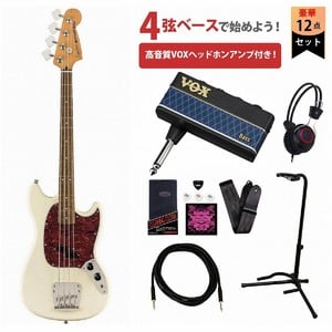 Squier by Fender / Classic Vibe 60s Mustang Bass Laurel Olympic White VOXヘッドホンアンプ3付属エレキベース初心者セットR