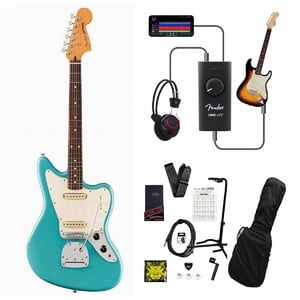 Fender / Player II Jaguar Rosewood Fingerboard Aquatone Blue  録音＆セッションで上達！Fender Link I/O付き13点セット