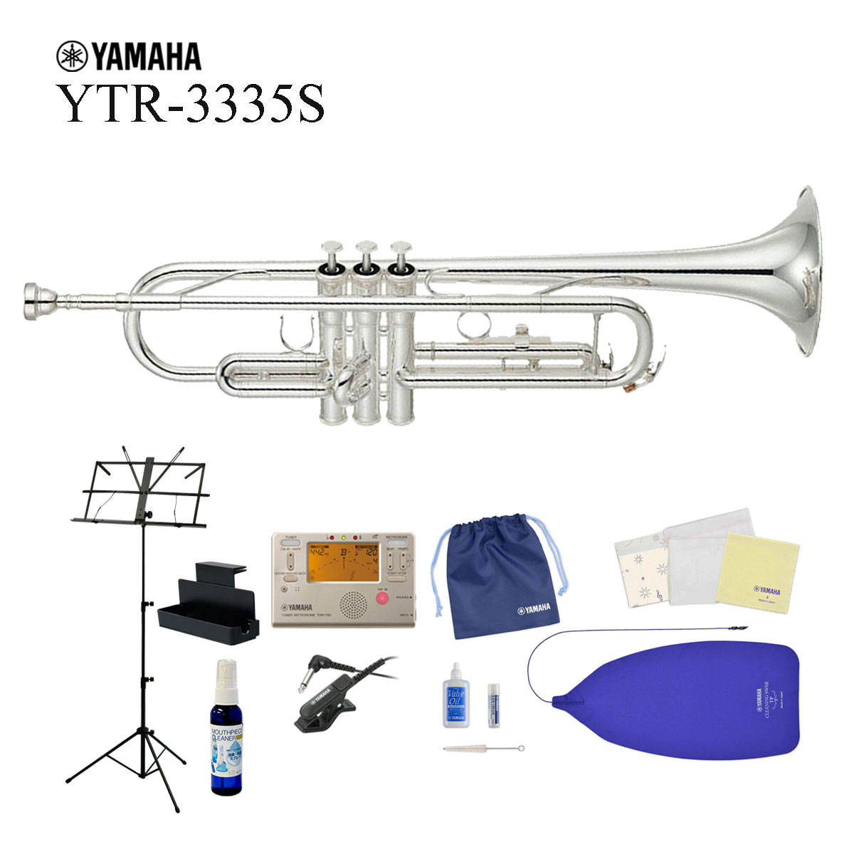 YAMAHA / YTR-3335S トランペット 銀メッキ仕上 全部入りセット 出荷前