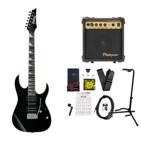 Ibanez / Gio Series GRG170DX Black Night (BKN) PG-10アンプ付属エレキギター初心者セットR