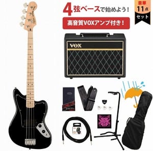 Squier by Fender / Affinity Series Jaguar Bass H Maple FB Black PG