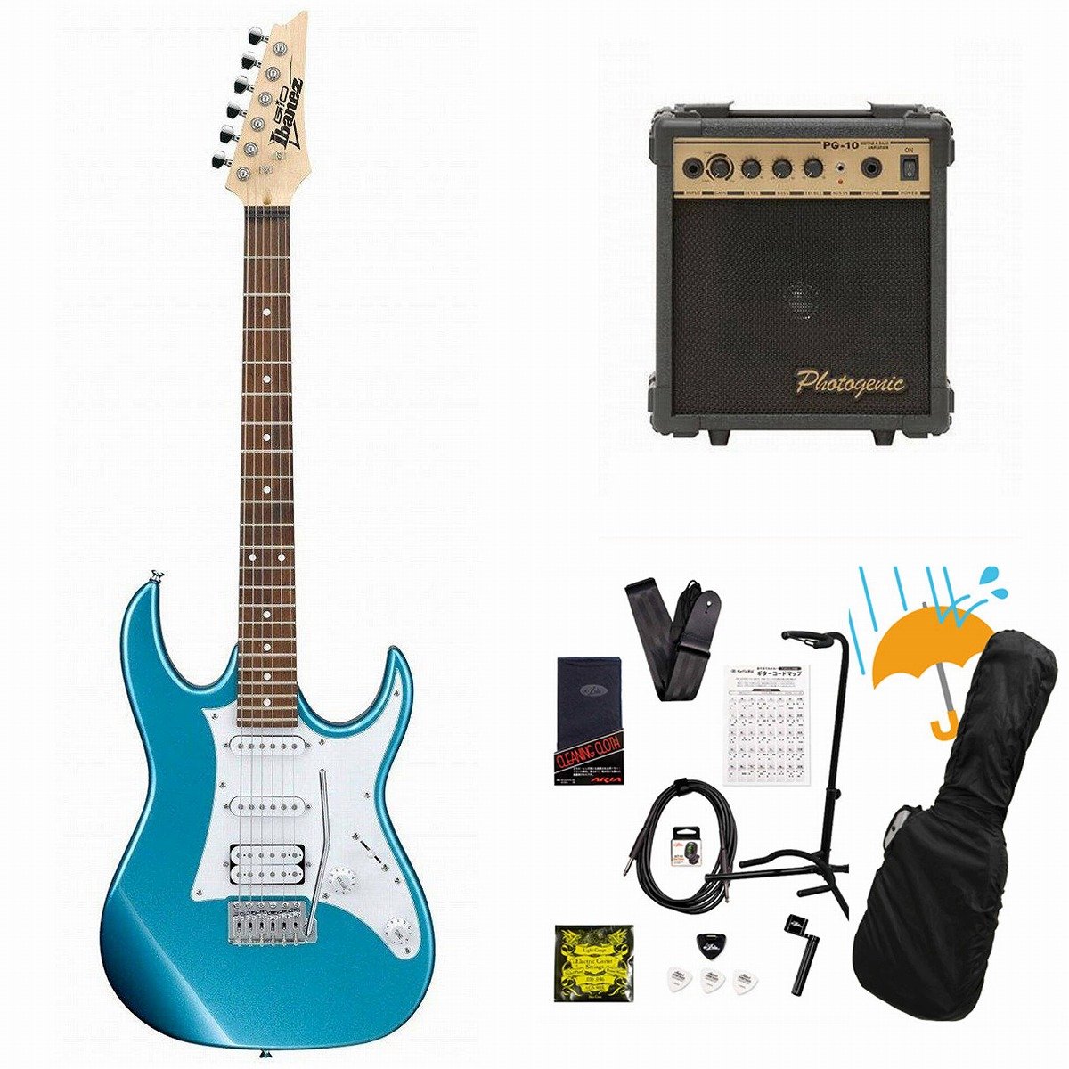 Ibanez / Gio GRX40-MLB (Metallic Light Blue) 入門用 PG-10アンプ