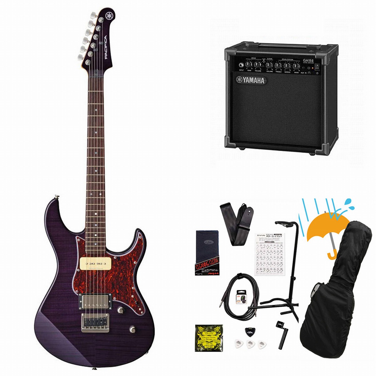 Yamaha 611　パープル Amazon.com: Yamaha Pacifica PAC611HFM TP Solid-Body Electric