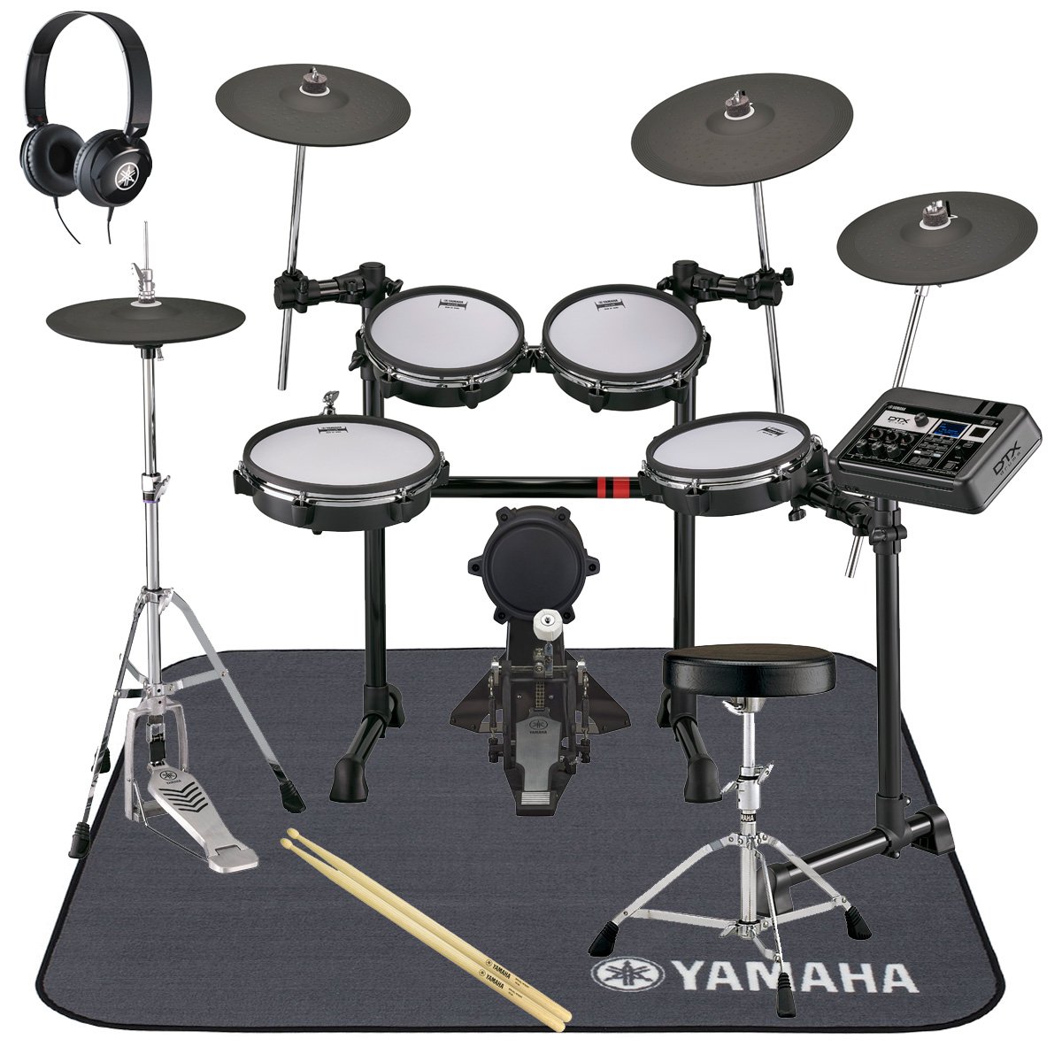 YAMAHA / DTX6K5-MUPS メーカー純正スティックとヘッドホンとマットの