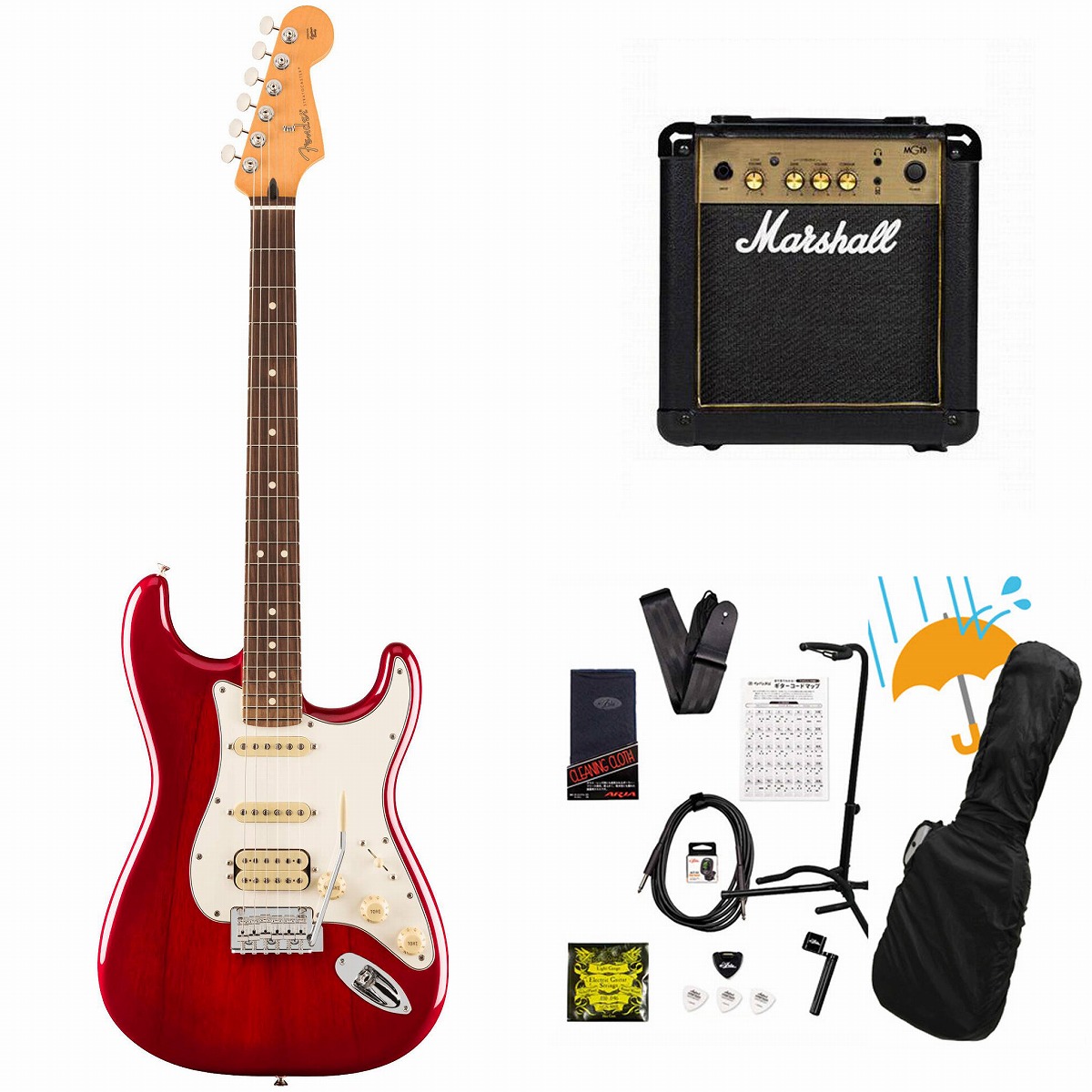 Fender / Player II Stratocaster HSS Rosewood FB Transparent Cherry