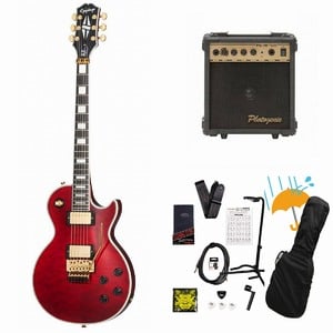 Epiphone / Alex Lifeson Les Paul Custom Axcess Quilt Ruby アレックス ライフソン ラッシュ PG-10アンプ付属エレキギター初心者セットR