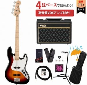Squier by Fender / Affinity Series Jazz Bass Maple FB White PG 3