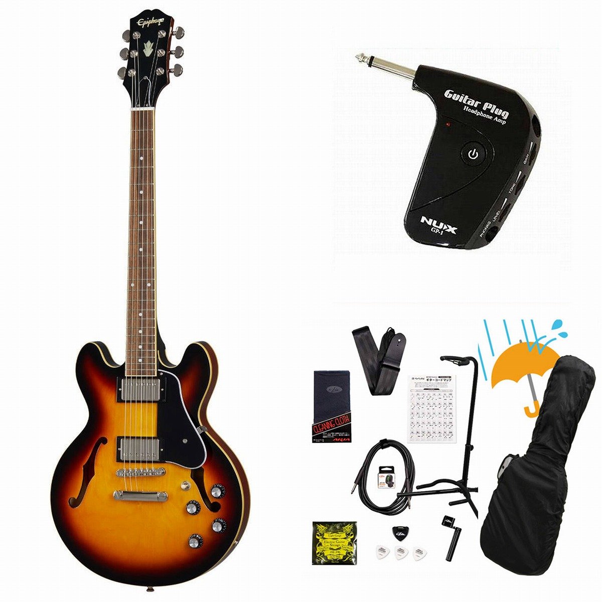 Epiphone / Inspired by Gibson ES-339 Vintage Sunburst GP-1アンプ