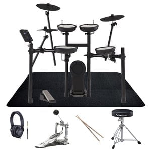 Roland / TD-07KV すぐに使えるフルセット PEARLキックペダル(920)と純正ドラム椅子採用 w/SELVAドラムマット
