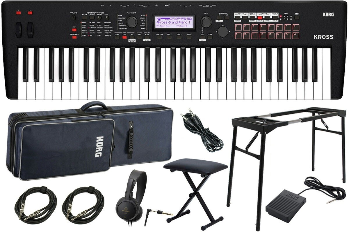 KORG KROSS2-61 コルグシンセサイザー 61鍵 別売ダンパーペダル付 KORG KROSS2-61 MB （Super Matte Black） 61鍵盤 KROSS261 コルグ