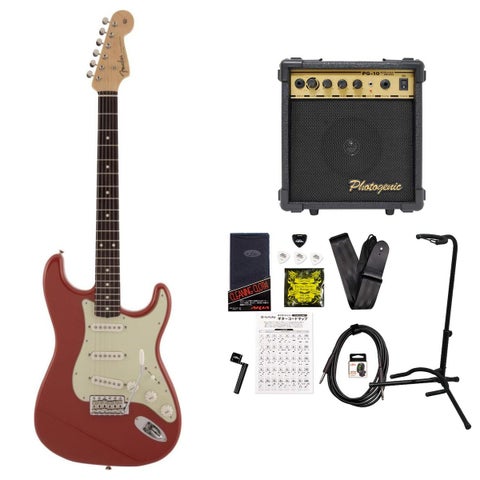 Fender / Made in Japan Traditional 60s Stratocaster Rosewood FB Fiesta Red PG-10アンプ付属エレキギター初心者セットR