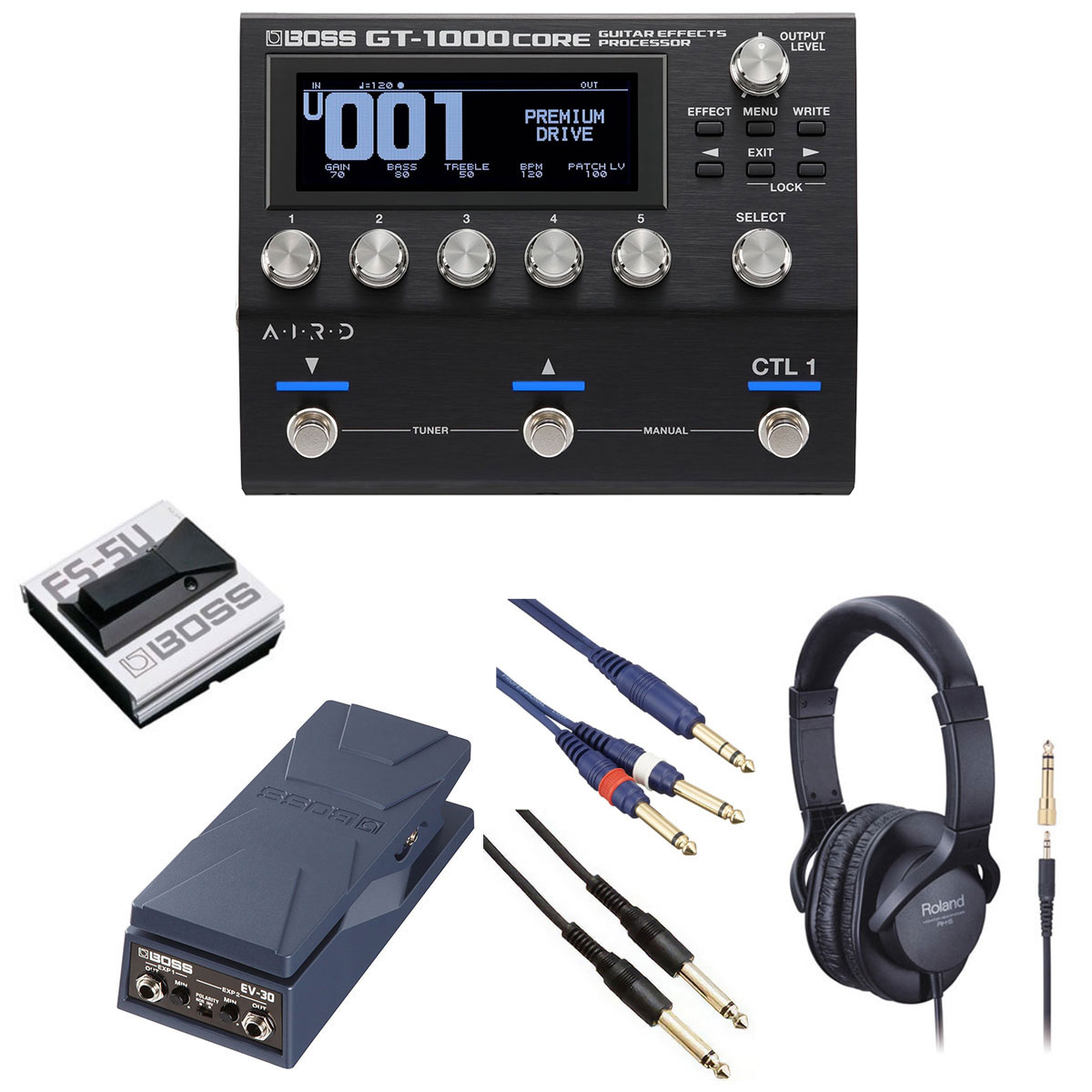 BOSS GT-1000CORE FS-7セット BOSS / GT-1000Core [自由自在にサウンドメイクセット] FS-5U + EV-30