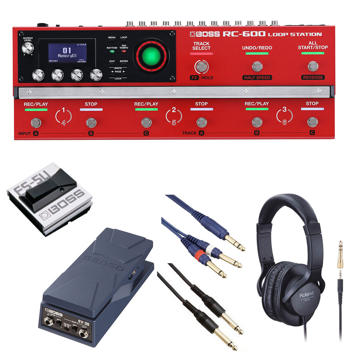 BOSS / RC-600 ルーパー [自由自在にサウンドメイクセット] FS-5U + EV