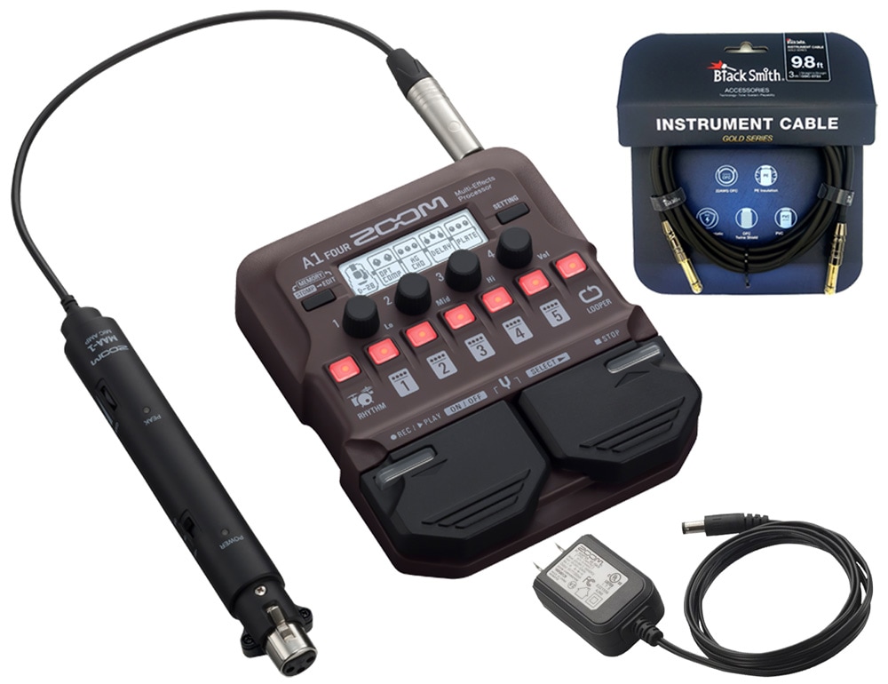 ZOOM / A1 FOUR -純正ACアダプター、ギター用ケーブル付