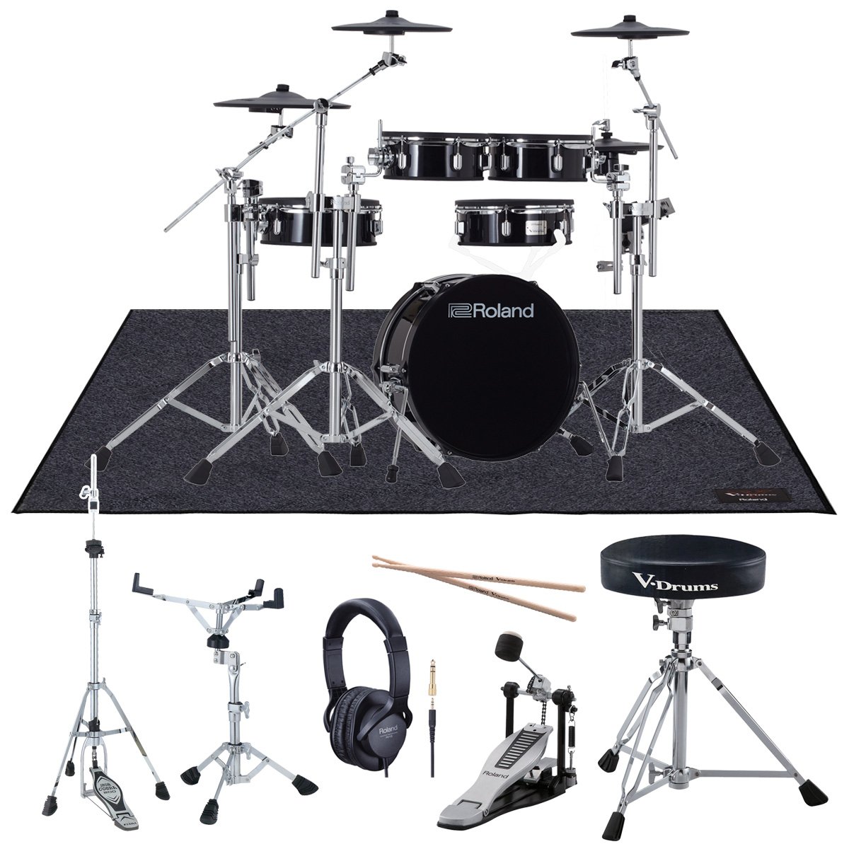 Roland ドラムマット Amazon | 【純正ドラムマット/TDM-10付】Roland ローランド - V-Drums