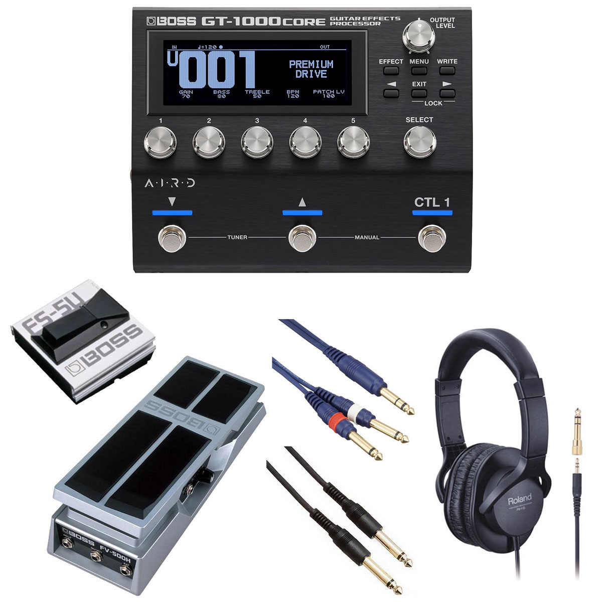 BOSS GT-1000 CORE セット BOSS / GT-1000Core [自由自在にサウンドメイクセット] FS-5U + FV