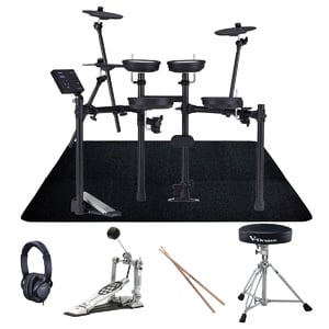 Roland / TD-07DMK 組み立てたらすぐ使えるフルセット PEARLキックペダルと純正イス採用 w/SELVAマット