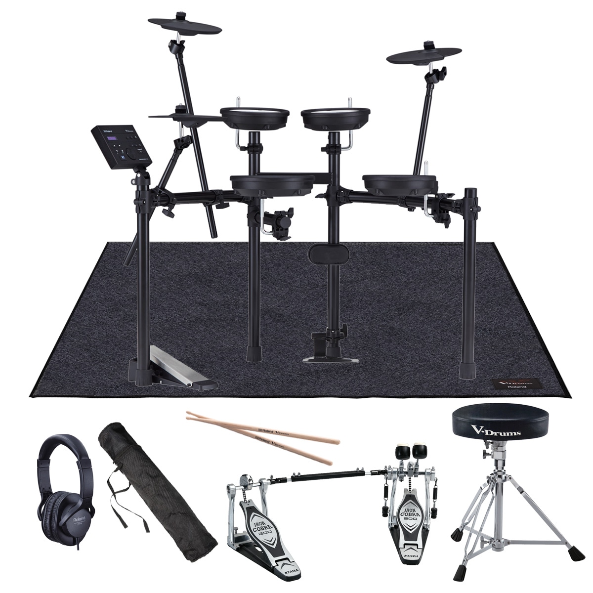 Roland 電子ドラム　TD-07DMK シンプルセット・ヘッドホンあり】 Roland TD-07DMK 自宅練習7点セット