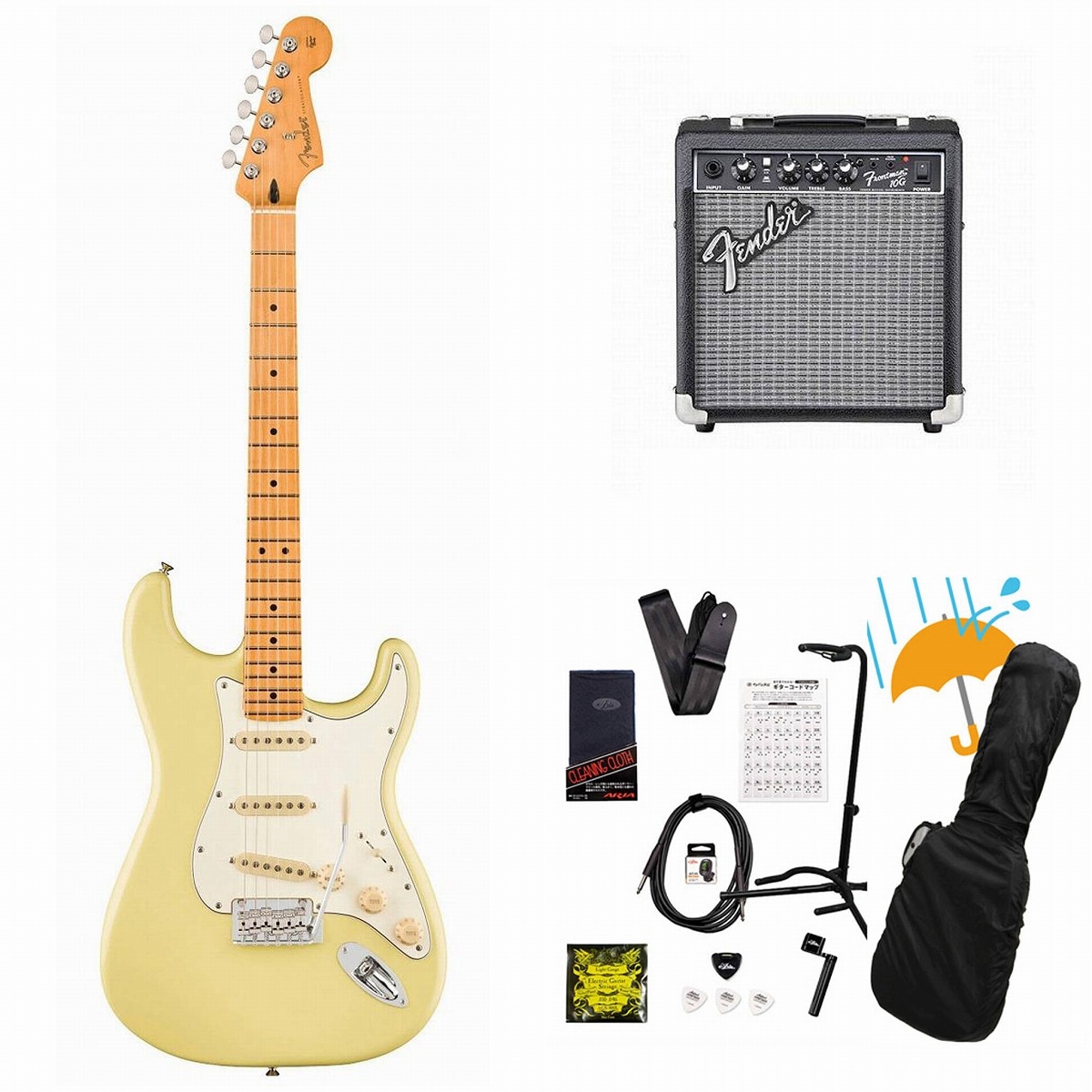 Fender / Player II Stratocaster Maple FB Hialeah Yellow エレキギター Fender 10Wアンプ付属エレキギター初心者セットR