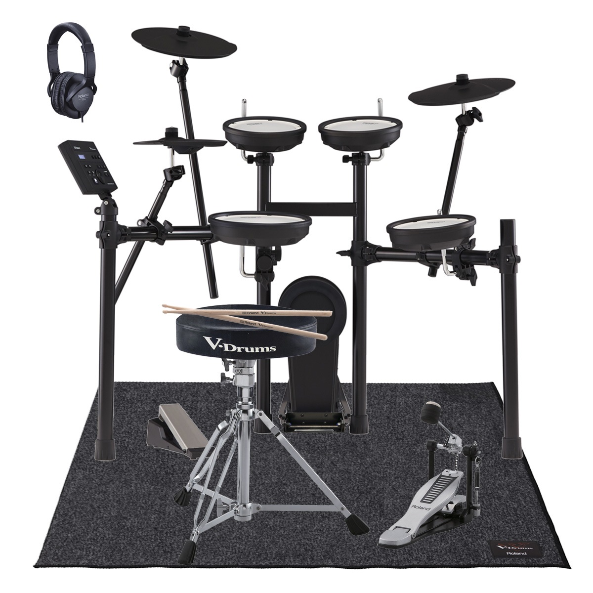 Roland / TD-07KV 純正オプションフルセット with Vドラムマット