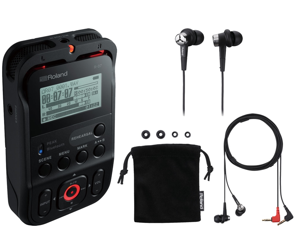 Roland / R-07BK ＆ CS-10EM -バイノーラル録音セット- | ハンディー
