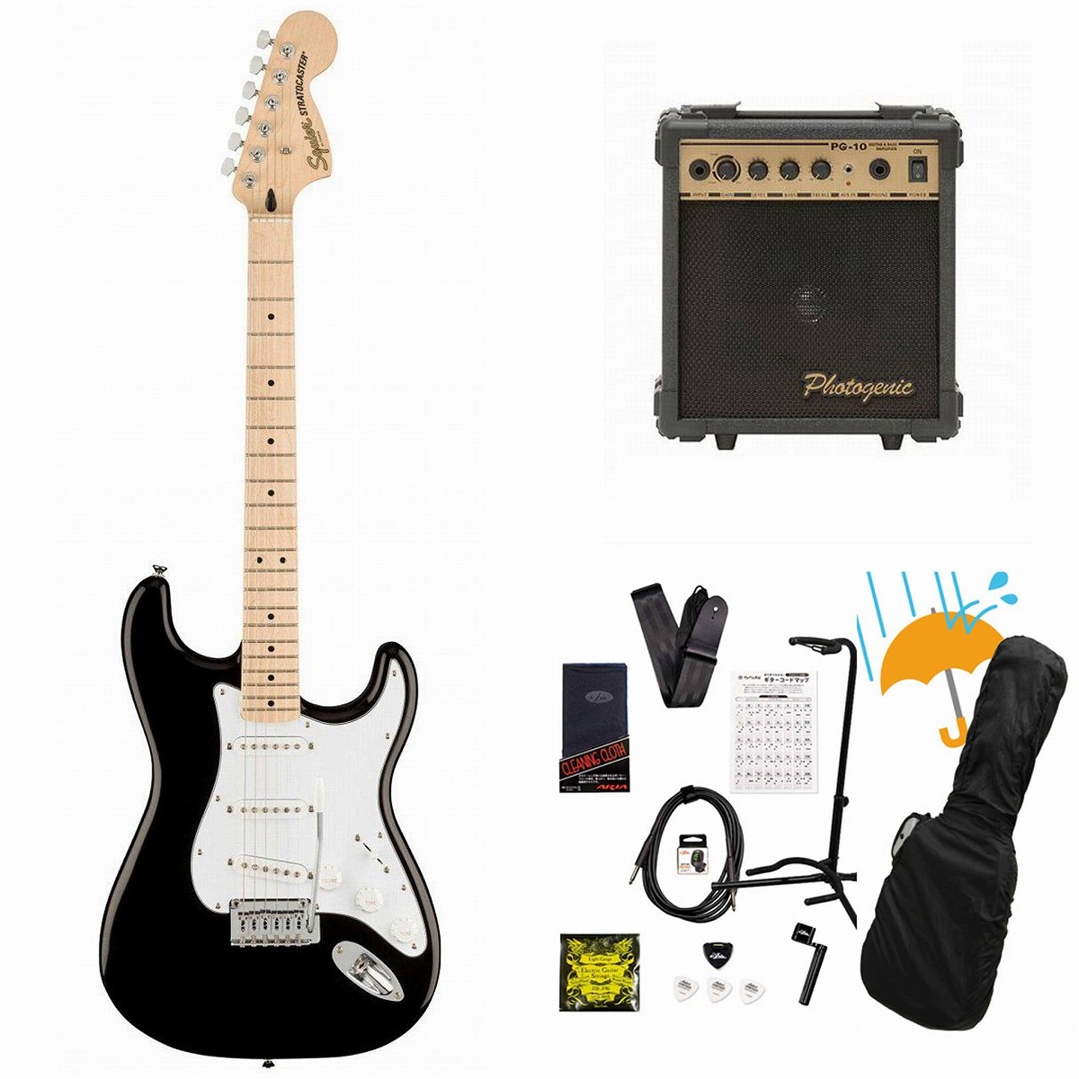 Squier by Fender / Affinity Series Stratocaster Maple FB WH PG