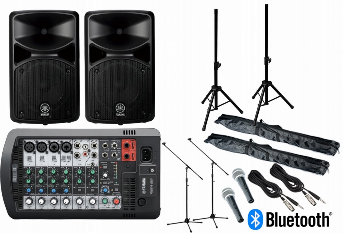 YAMAHA ヤマハ / STAGEPAS400BT ミニスピーカースタンド・マイク+