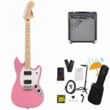 Squier by Fender / Sonic Mustang HH Maple FB WH PG Flash Pink