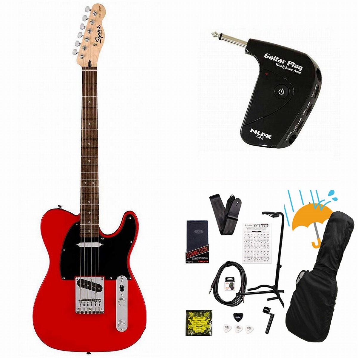 Squier by Fender / Sonic Telecaster Laurel FB BK PG Torino Red GP