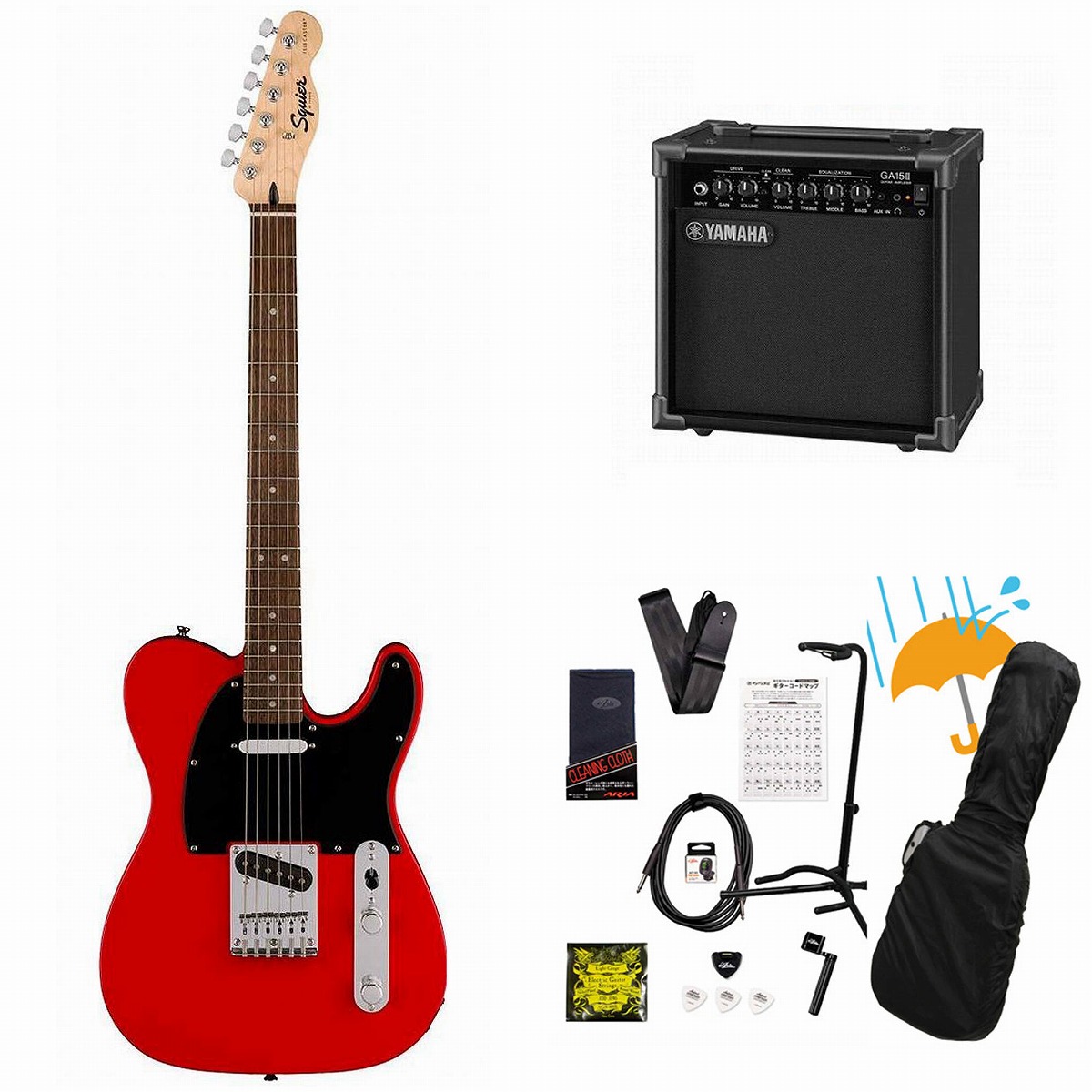 Squier by Fender / Sonic Telecaster Laurel FB BK PG Torino Red