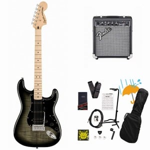 Squier by Fender / Affinity Series Stratocaster FMT HSS Maple FB BK PG Black Burst エレキギター Fender 10Wアンプ付属エレキギター初心者セットR