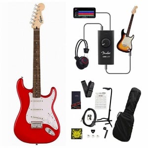 Squier / Sonic Stratocaster HT Laurel Fingerboard White Pickguard Torino Red  録音＆セッションで上達！Fender Link I/O付き13点セット