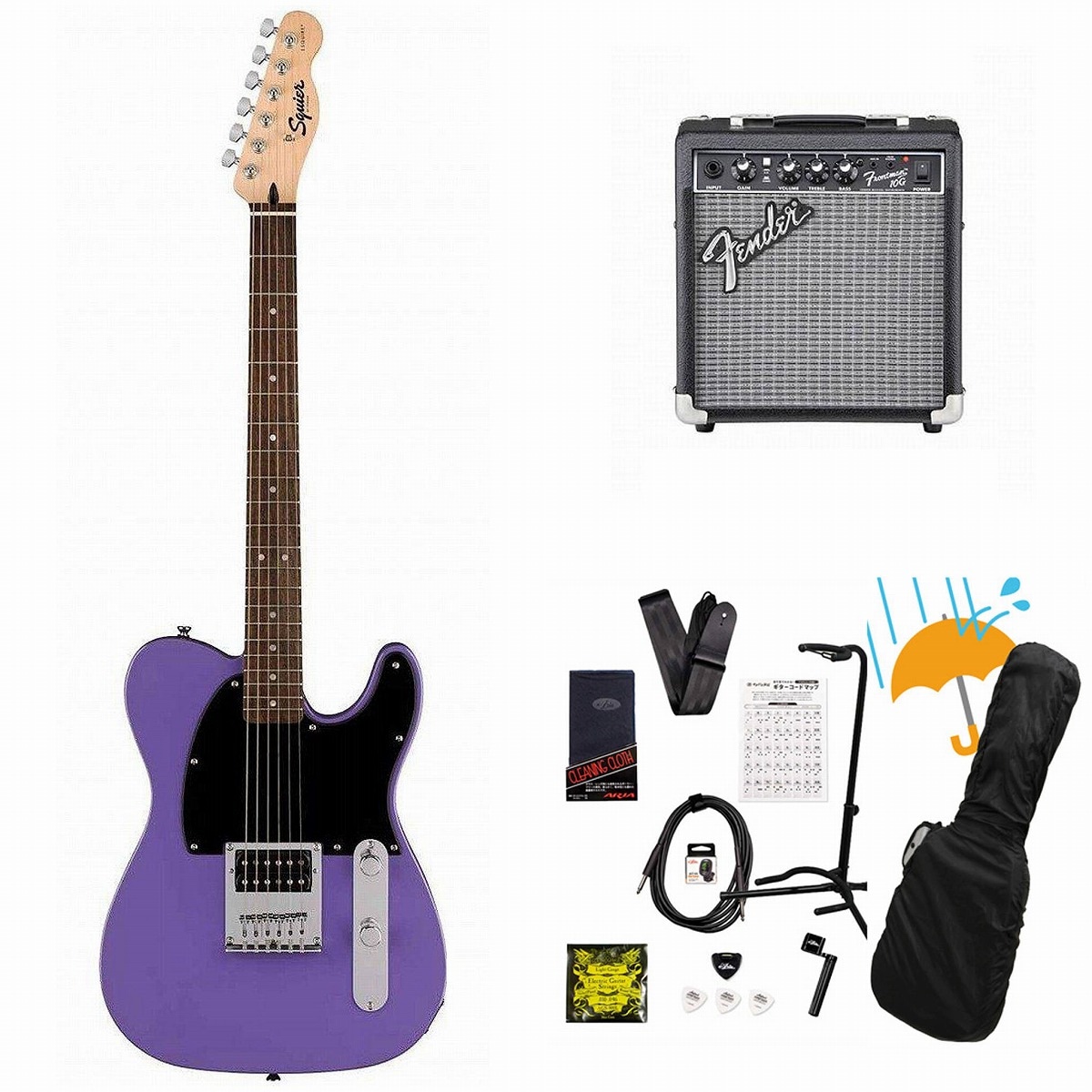 Squier by Fender / Sonic Esquire H Laurel FB BK PG Ultraviolet